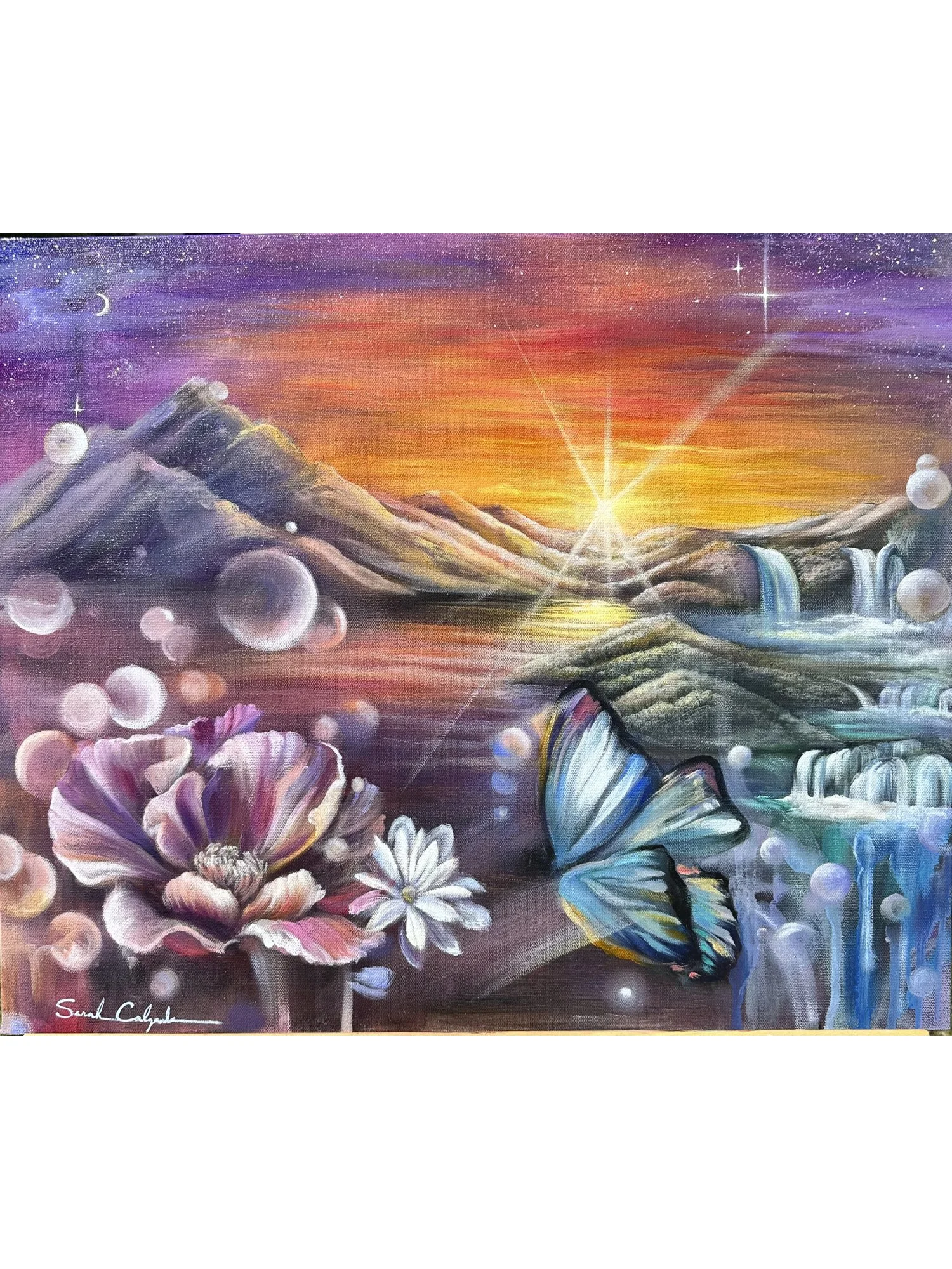 Twilight Serenity — Acrylic Earth - Art by Sarah Calzada